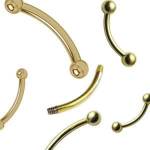 Zircon Gold Curved Barbells